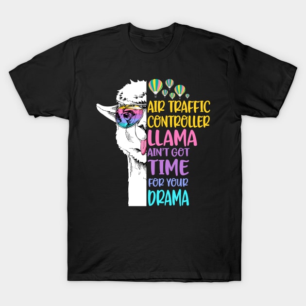 Air Traffic Controller Llama T-Shirt by Li